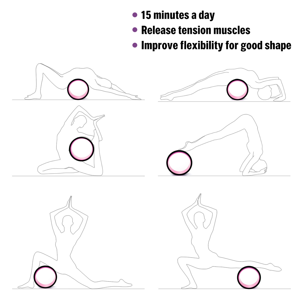 Bánh xe, con lăn để tập yoga, thể dục