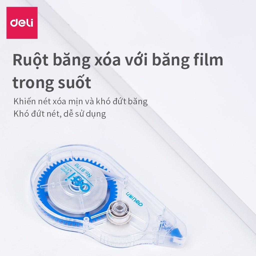 Set bút xóa băng cao cấp Deli Dài 30m/c - 2 chiếc/vỉ - 8170 .