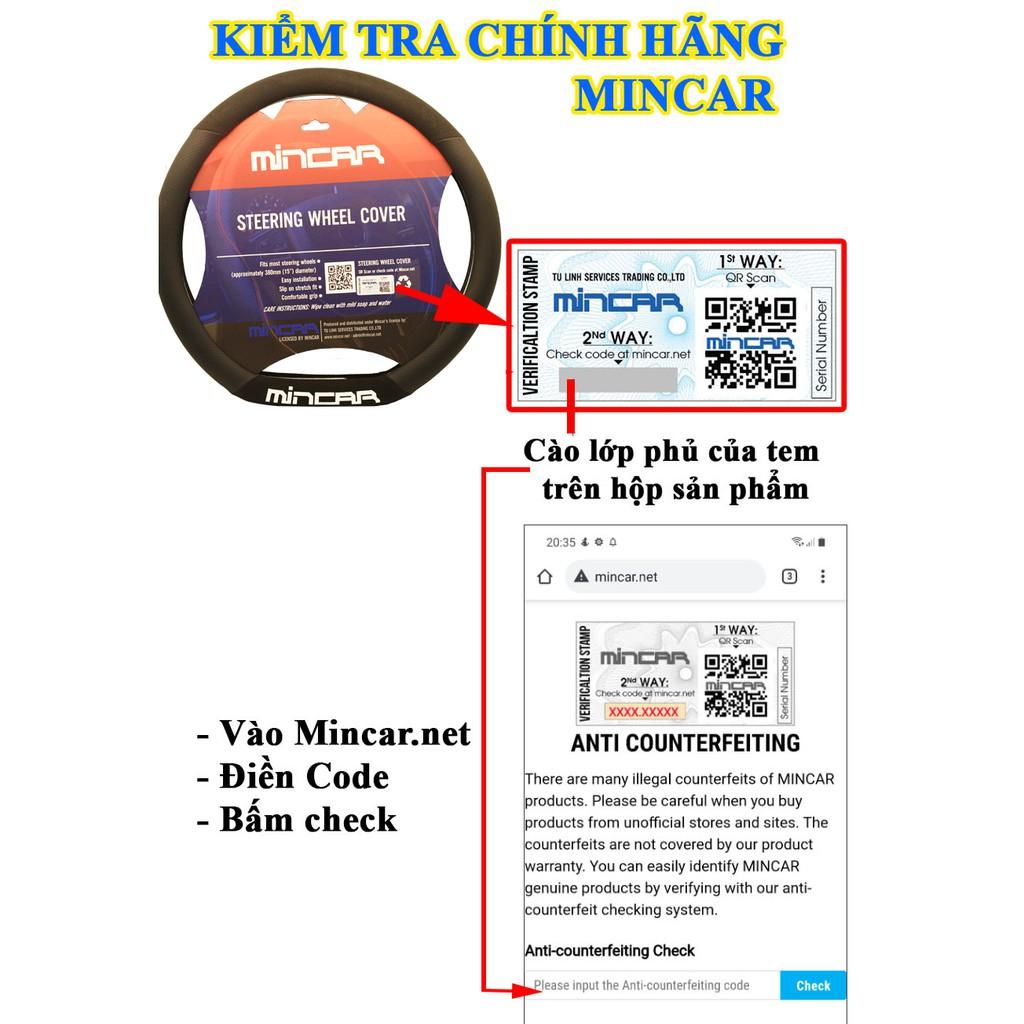 Bọc vô lăng chất liệu da lộn Alcantara cao cấp hàng chính hãng Mincar