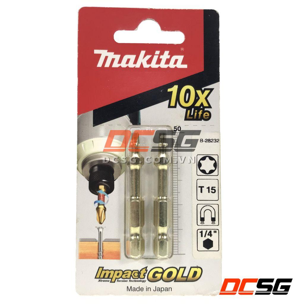 Mũi vít hoa thị Torsion Impact Gold Makita (không có lỗ) | DCSG