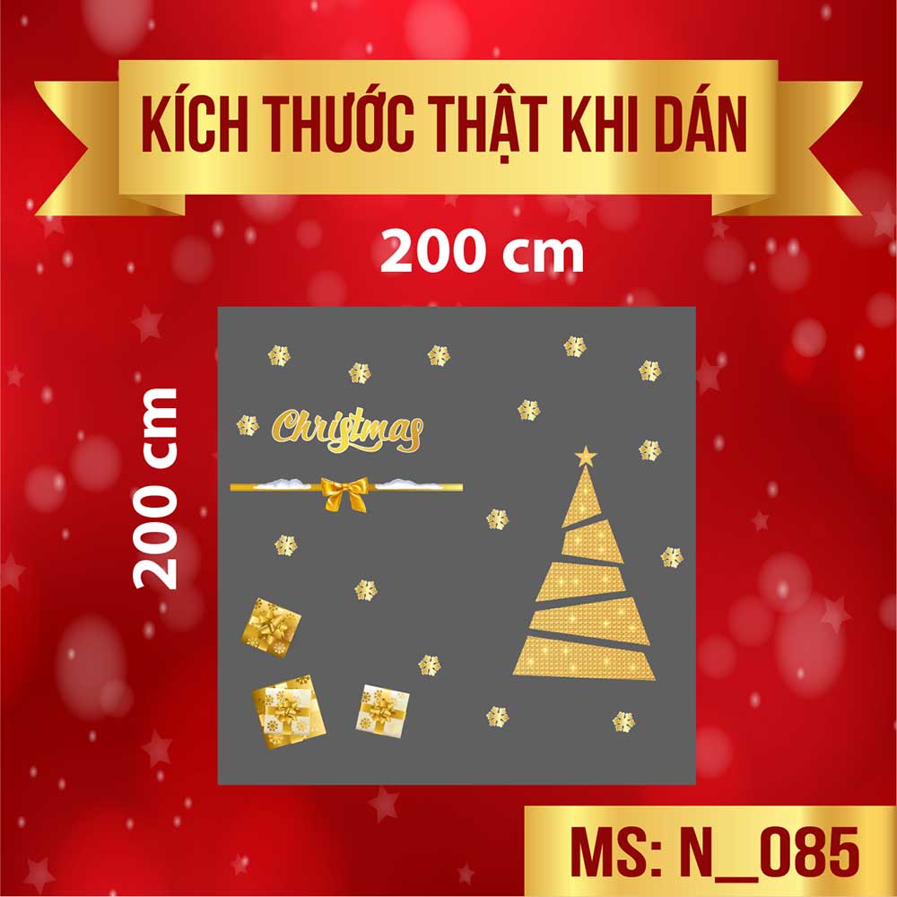 Decal trang trí giáng sinh combo số 41