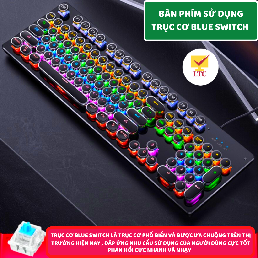 Bàn phím cơ chuyên game T907 SUaPER GAMING, 20 chế độ led tùy chỉnh, kết nối qua cổng usb của máy tính, laptop, pc - Hàng Chính Hãng