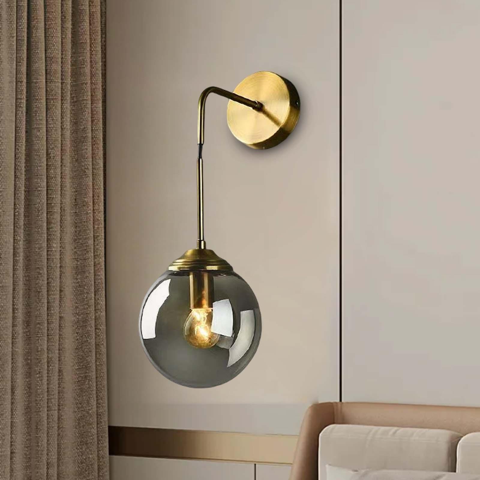 Glass Round Ball Shade Wall Sconce Wall Mount Lamp Fixtures Lighting Porch C