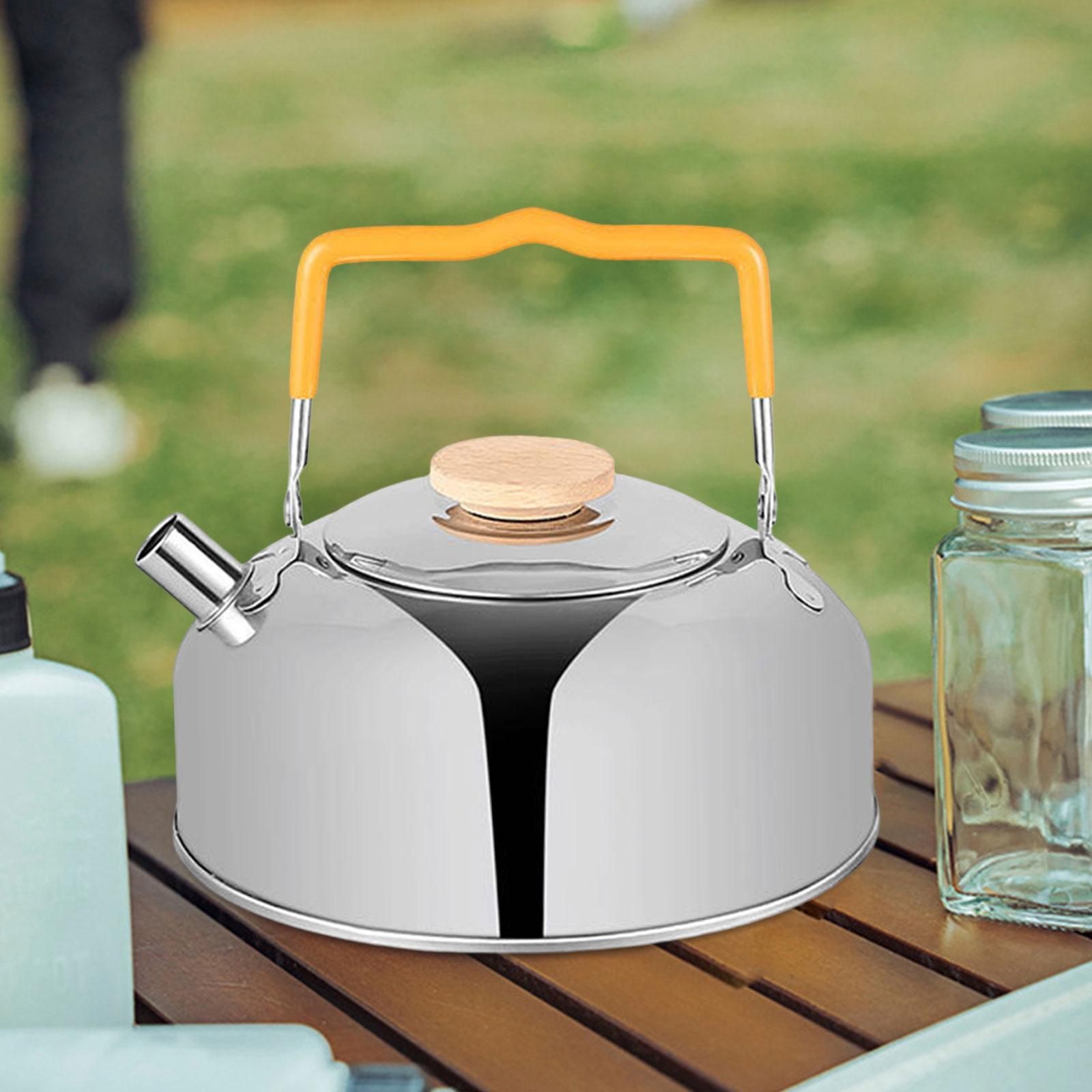 Water Boiler 1L Camping Water Kettle Teapot Coffee Pot Anti Scald Handle Teakettle Tea Pot Lightweight for Barbecue Mountaineering Campfire