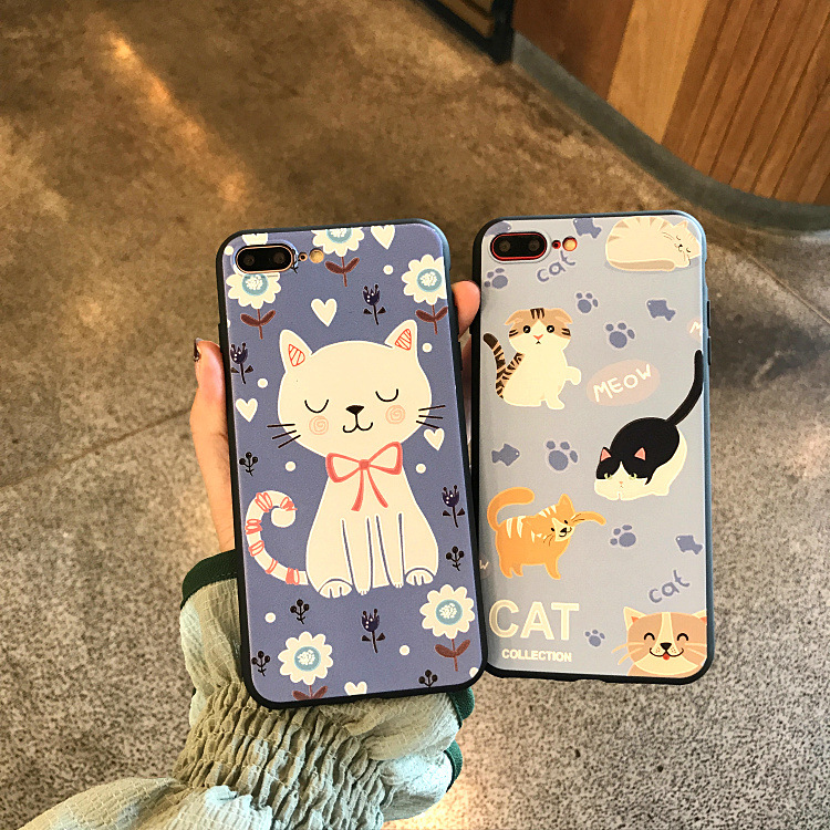 Ốp lưng mèo trắng xinh đẹp dành cho iphone 6-6s-6 plus-6s plus-7-7 plus-8-8 plus