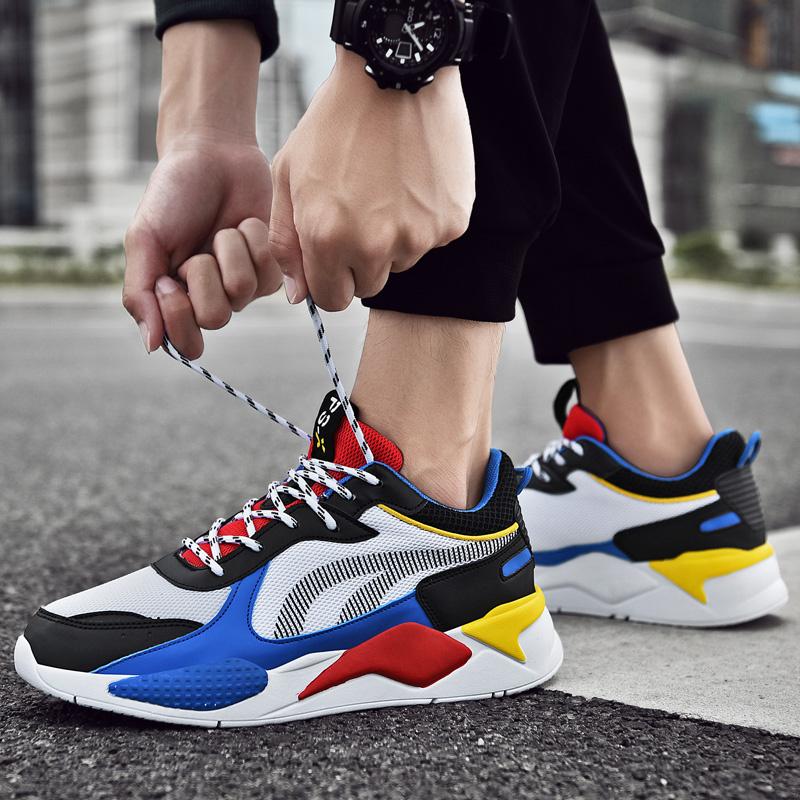 Giày nam Sneakers MỚI Giày chạy bộ thời trang nam mới Color: Black-1 Shoe Size: 6.5