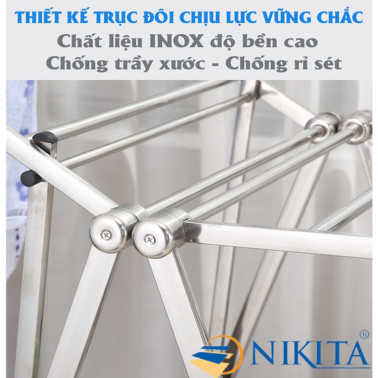 Giàn phơi đồ thông minh  đa năng, Giàn phơi để sàn Inox gấp gọn, Chính hãng NIKITA nhiều mẫu mã lựa chọn