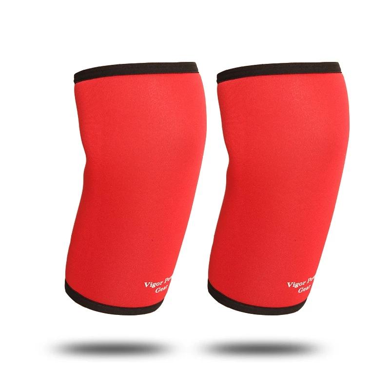 1 Cặp tay áo dày 7mm Nooprene Neoprene Hỗ trợ đầu gối ấm Hỗ trợ trọng lượng Nâng cao thể thao an toàn CrossFit Brace Sức mạnh Color: Red Size: XXL