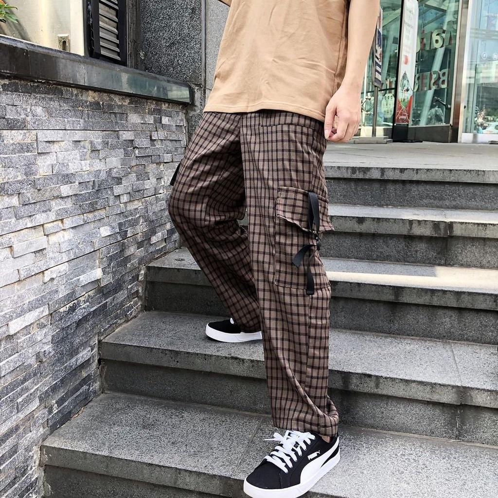 Quần Caro Pants túi hộp MEANSTORE unisex basic nam nữ cạp chun ống rộng phong cách Hàn Quốc ulzzang - 6 màu