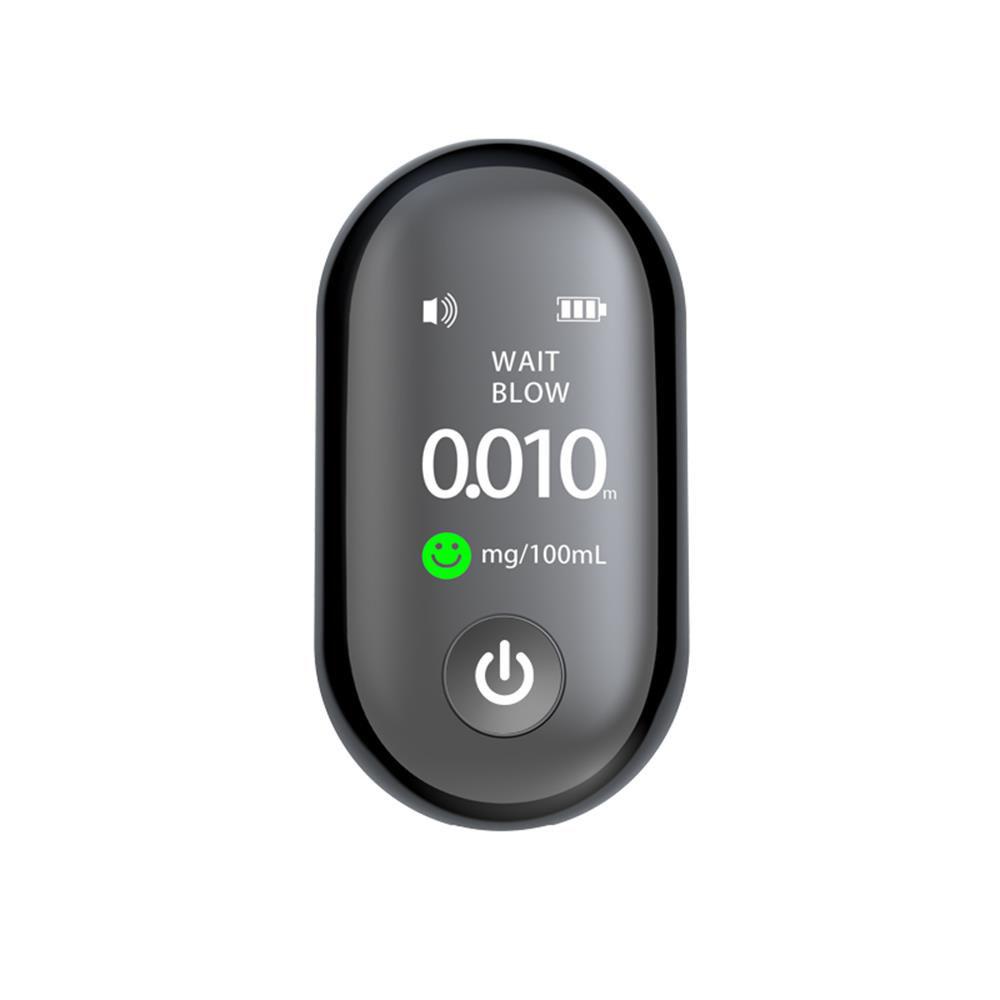 Mini Portable Alcohols Detector Non-Contacting Breath Blow Tester Quick Response TFT Display Screen High-Sensitive Electronic Breathalyzer with 3-Color Indicator Light
