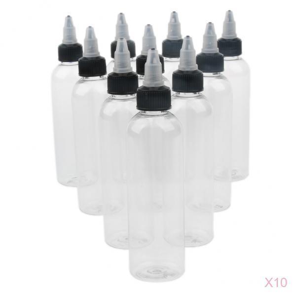 Hot 100PCs 120ml Cap Clear Bottles for Ink Pigment Bottle Supply