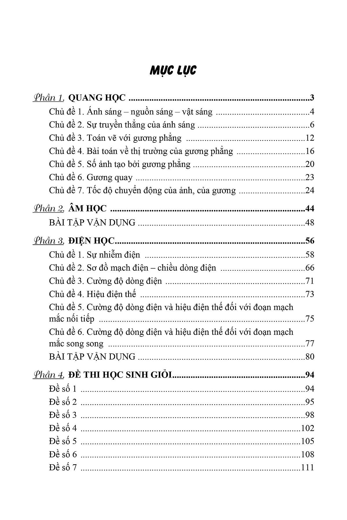 Chuyên Đề Bồi Dưỡng Học Sinh Giỏi Vật Lý 7