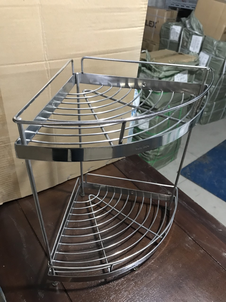 KỆ GÓC INOX 304- KỆ ĐỂ BÀN