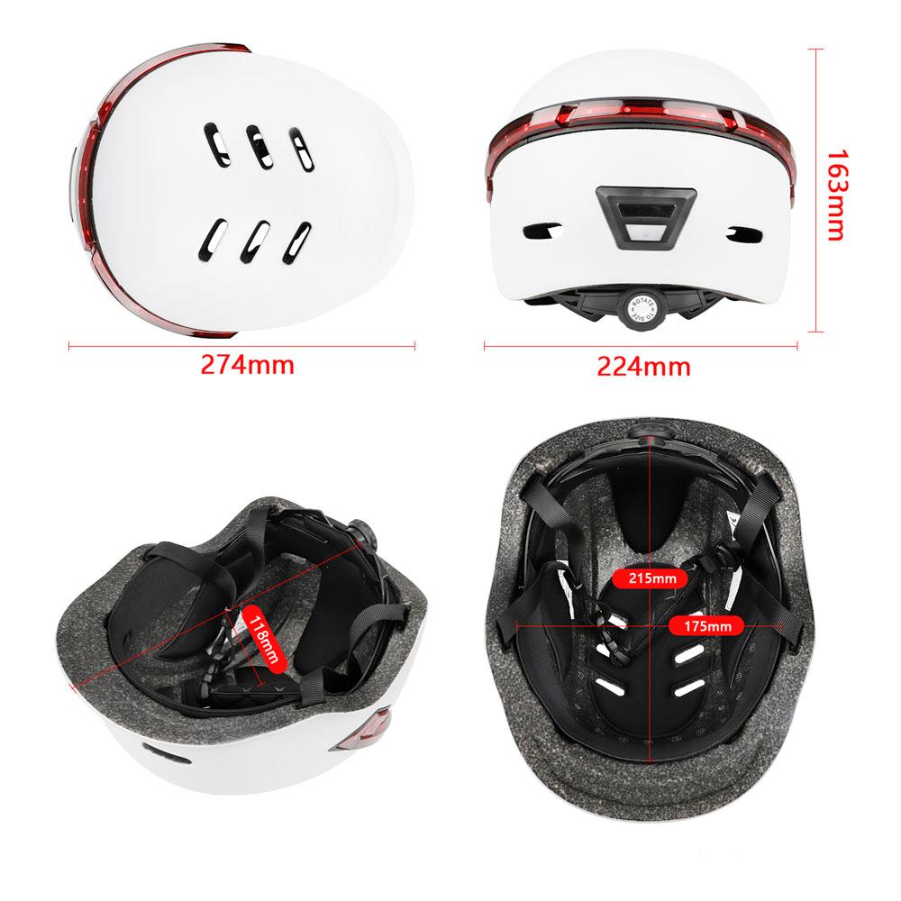 Cycling Helmet Breathable & Comfortable Safety Helmet with Warning Light Remote Controller for Men Women