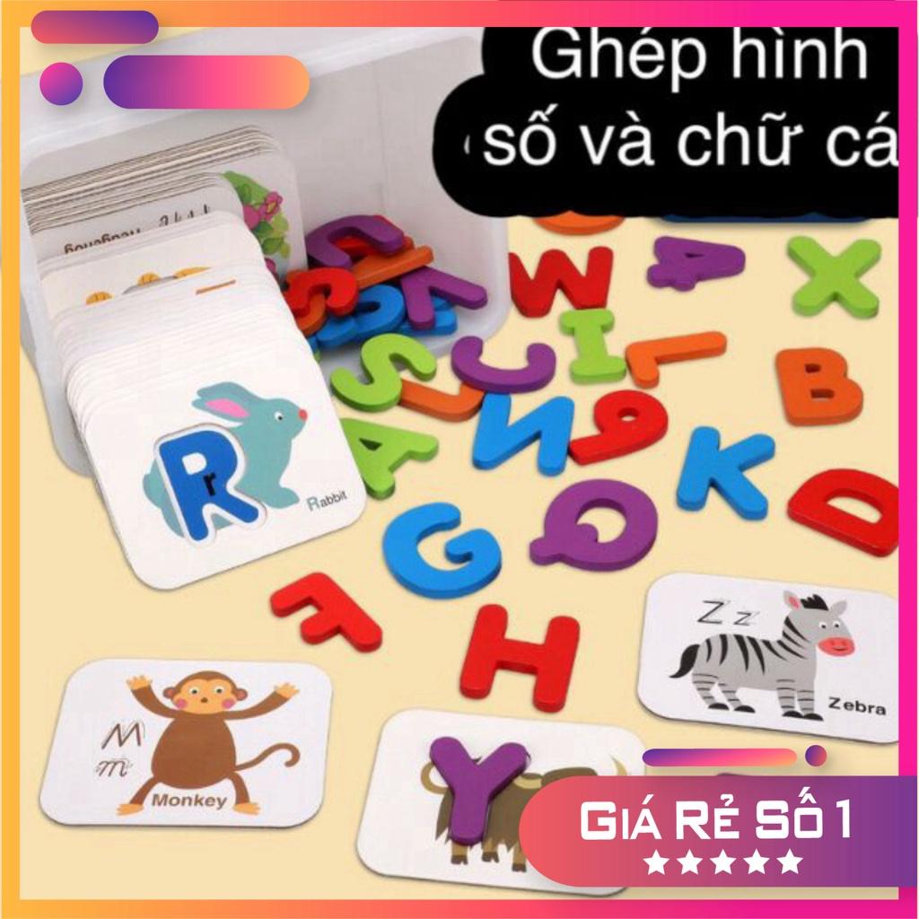 Nấm Store BỘ THẺ GHÉP HÌNH CHỮ CÁI VÀ SỐ 2IN1 rẻ số 1