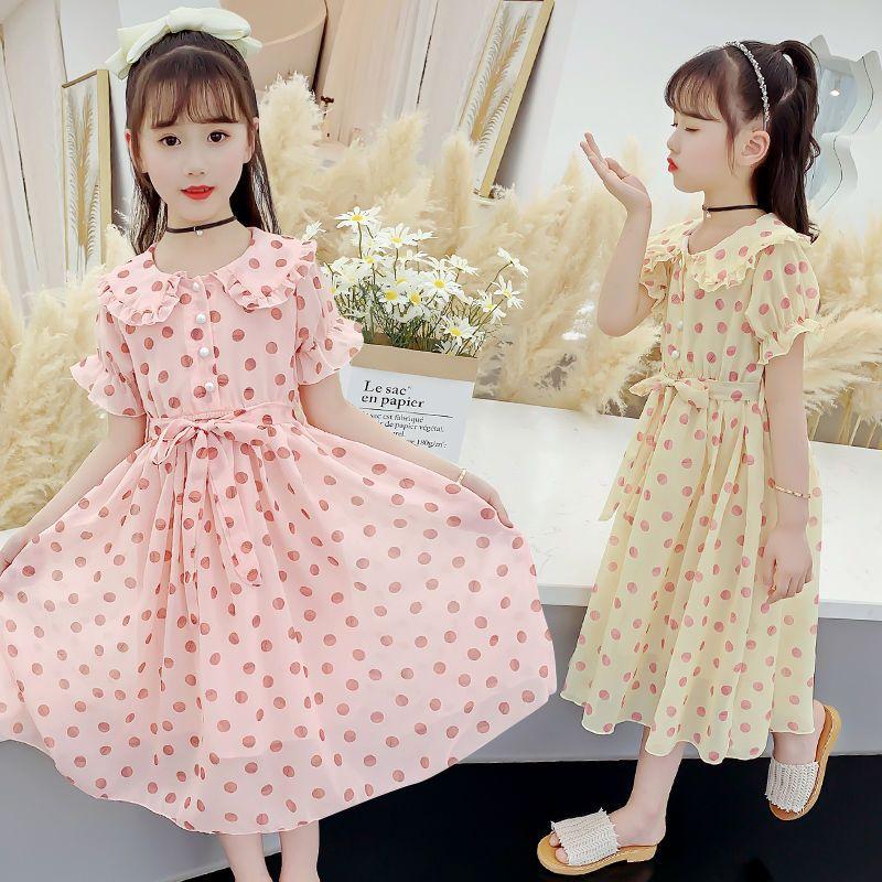 SHUANGYAN Cô gái ăn mặc mùa hè 2023 Mid-boy lưới váy công chúa phong cách phương Tây cho trẻ em mùa xuân và mùa thu chiffon váy