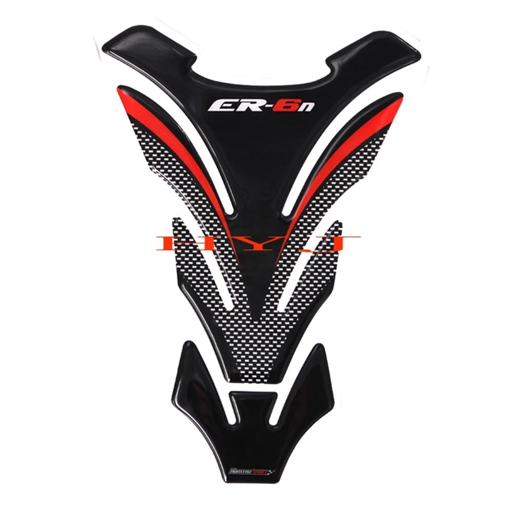 Sticker 3D Dán Bình Xăng Xe Mô Tô Kawasaki ER6N ER-6N Bằng Sợi Carbon