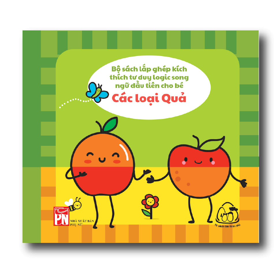 Sách vải song ngữ Anh - Việt - Mix & match - Các loại quả