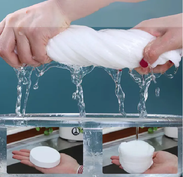Khăn Tắm Nén Du Lịch, Khăn Tắm Dạng Viên Mẫu Cô Gái Dùng Một Lần Chất Liệu Cotton, Nhỏ Gọn Tiện Lợi GD730-KhanCG