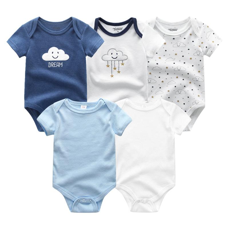 2021 Unisex 5 Bộ Quần Áo Bé Gái Cotton Bodysuits Bé Sơ Sinh Bé Trai Quần Áo In Họa Tiết Bé Gái Quần Áo Ropa Bebe