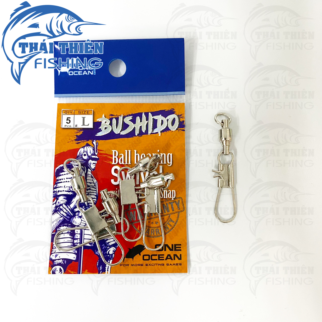 Ma Ní Câu Cá Bushido Ball Bearing Swivel Vỉ 5 Cái Chuyên Dùng Câu Cá Tra, Các Loại Cá Lớn