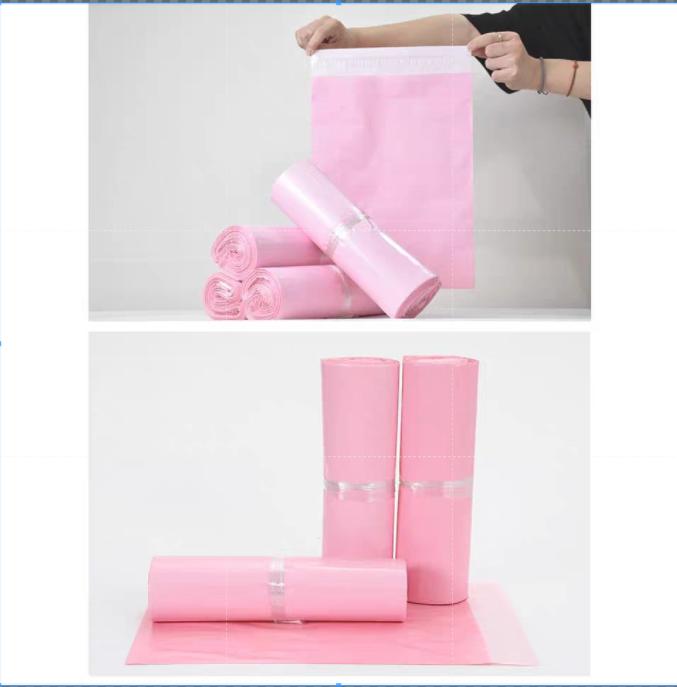 Túi Gói Hàng Túi Niêm Phong tiện lợi màu Hồng Phấn 32*45CM