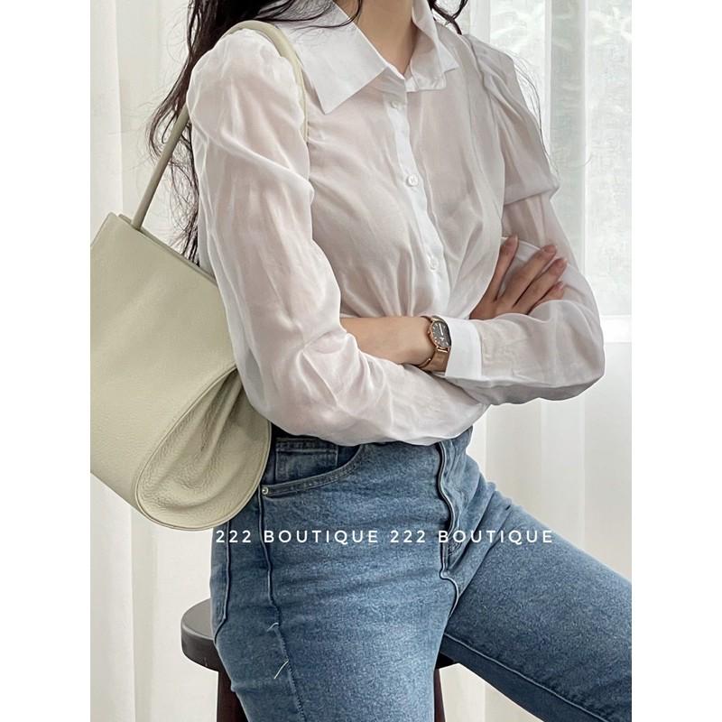 Sơ mi croptop lụa