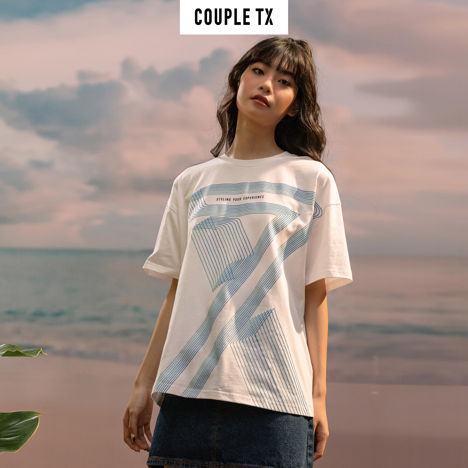 Áo Thun Nam Nữ IN Logo X Chuyển Màu Couple TX TS 147