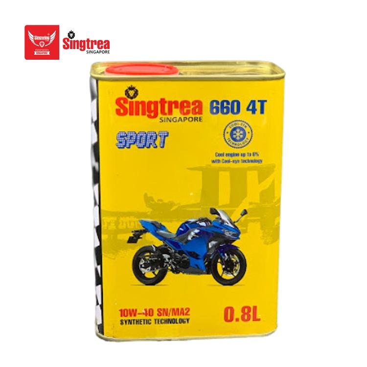 Dầu nhớt xe máy Singtrea 660 SPORT 4T 10-40W SN/MA2 0.8L dành cho xe số