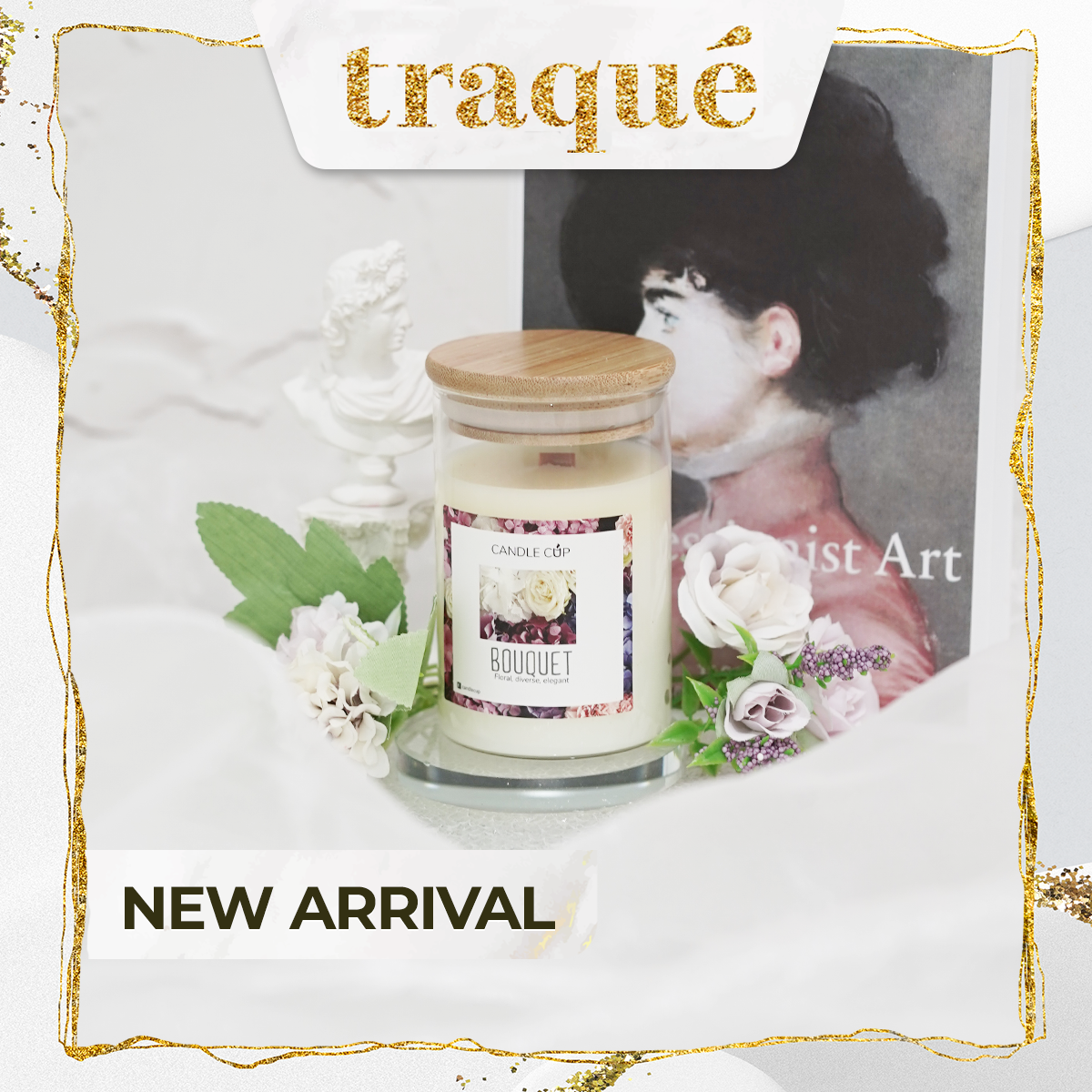 Nến thơm tinh dầu cao cấp không khói an toàn Candle Cup - BOUQUET - L - 350G