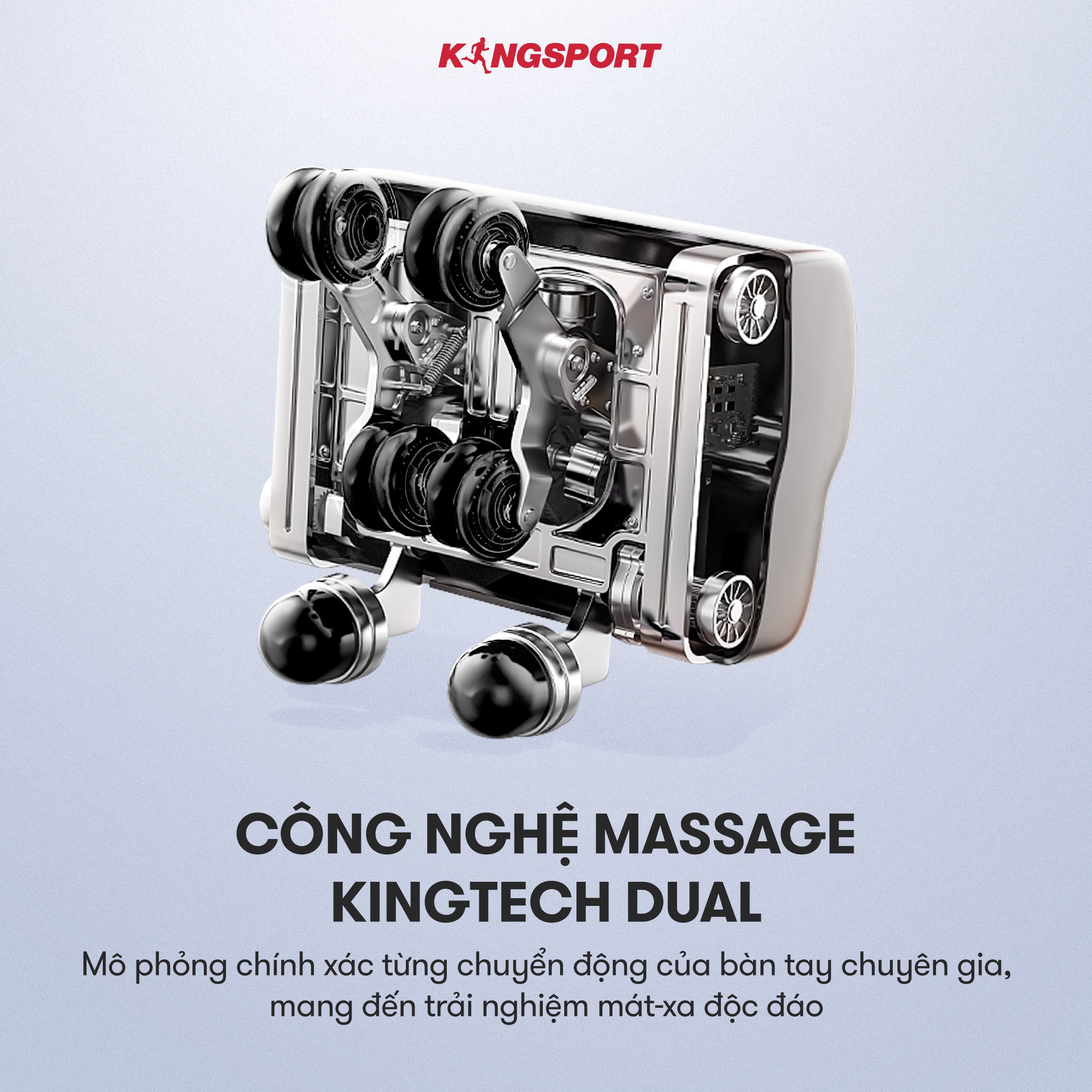 Ghế massage KINGSPORT B7 công nghệ massage Kingtech Dual, đo chỉ số sức khỏe, 20 bài massage Cao cấp