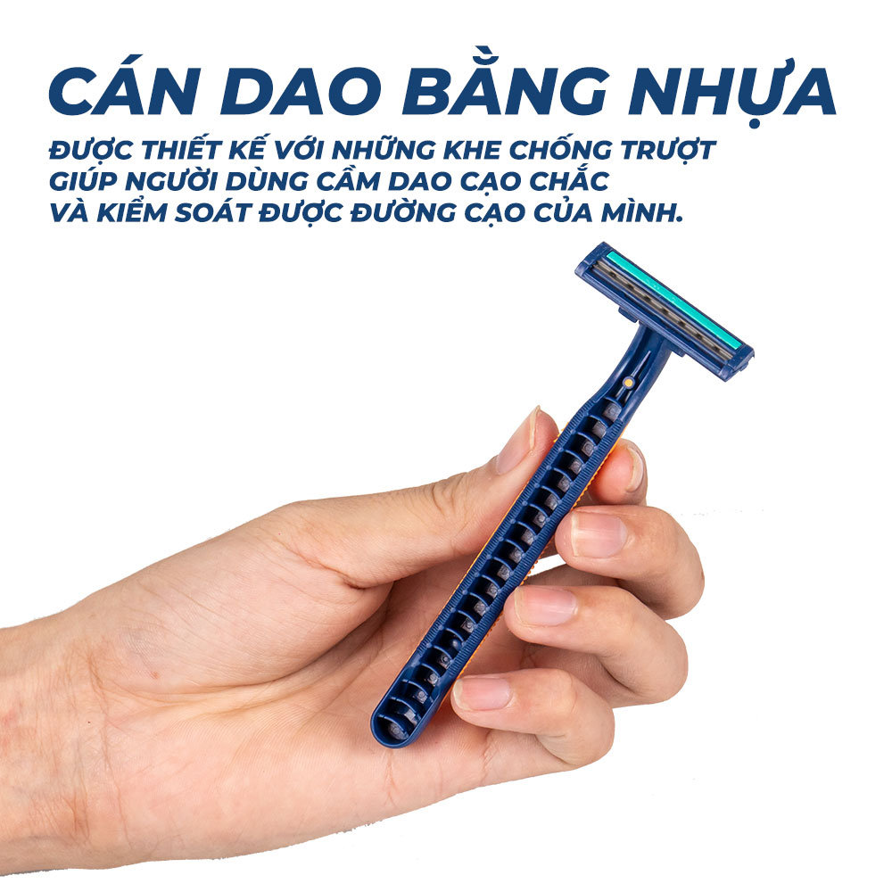 Dạo Cao Râu LiYu Avatar Cán Tròn Nhựa Hai Lưỡi Cùng Dải Bôi Trơn Cạo Êm Hơn Vĩ 12 cây