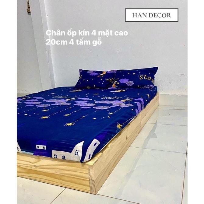 GIƯỜNG PALLET CHÂN CAO 20CM FULL KÍN CHÂN 4 MẶT SANG CHẢNH