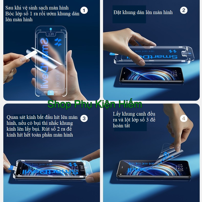 Bộ 2 kính cường lực Smart Devil dành cho Redmi K50 Ultra - K50 Pro - K50 - K40S - 12T - 12T Pro kèm khung dán - Hàng nhập khẩu