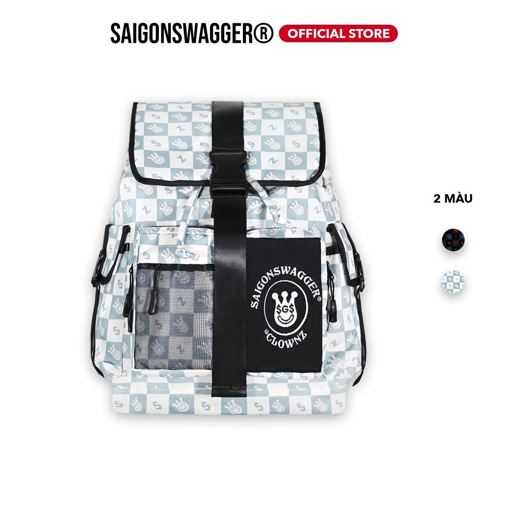 Balo Hoạ tiết Checkerboard SAIGON SWAGGER SGSxClownZ Joke Backpack-Ngăn Chống Sốc Laptop