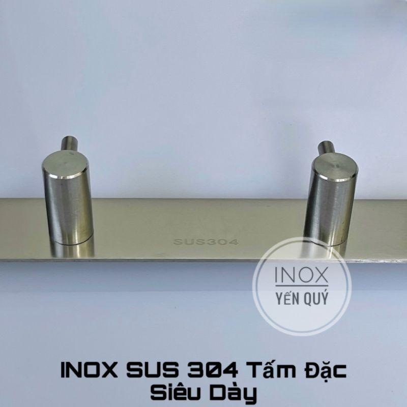 INOX304 MÓC TREO INOX MỜ LOẠI 6 VẤU CÓ THỂ KHOAN HOẶC DÁN TƯỜNG