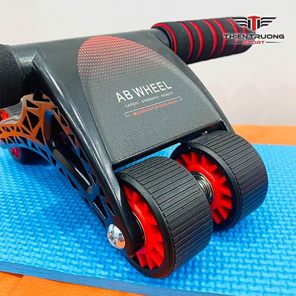 Con lăn tập bụng AB Wheel 2023 kèm thảm kê gối, có lò xo kéo về tiện lợi dễ sử dụng