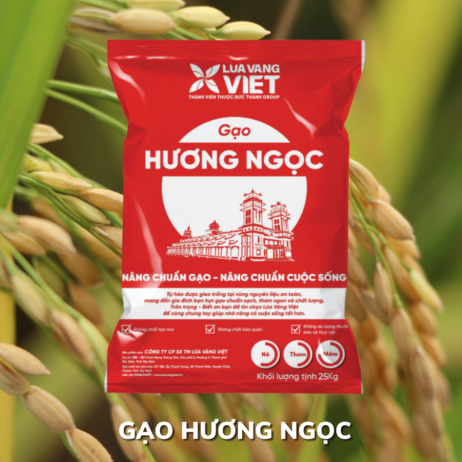 Gạo Lúa Vàng Việt Hương Ngọc bao 25kg