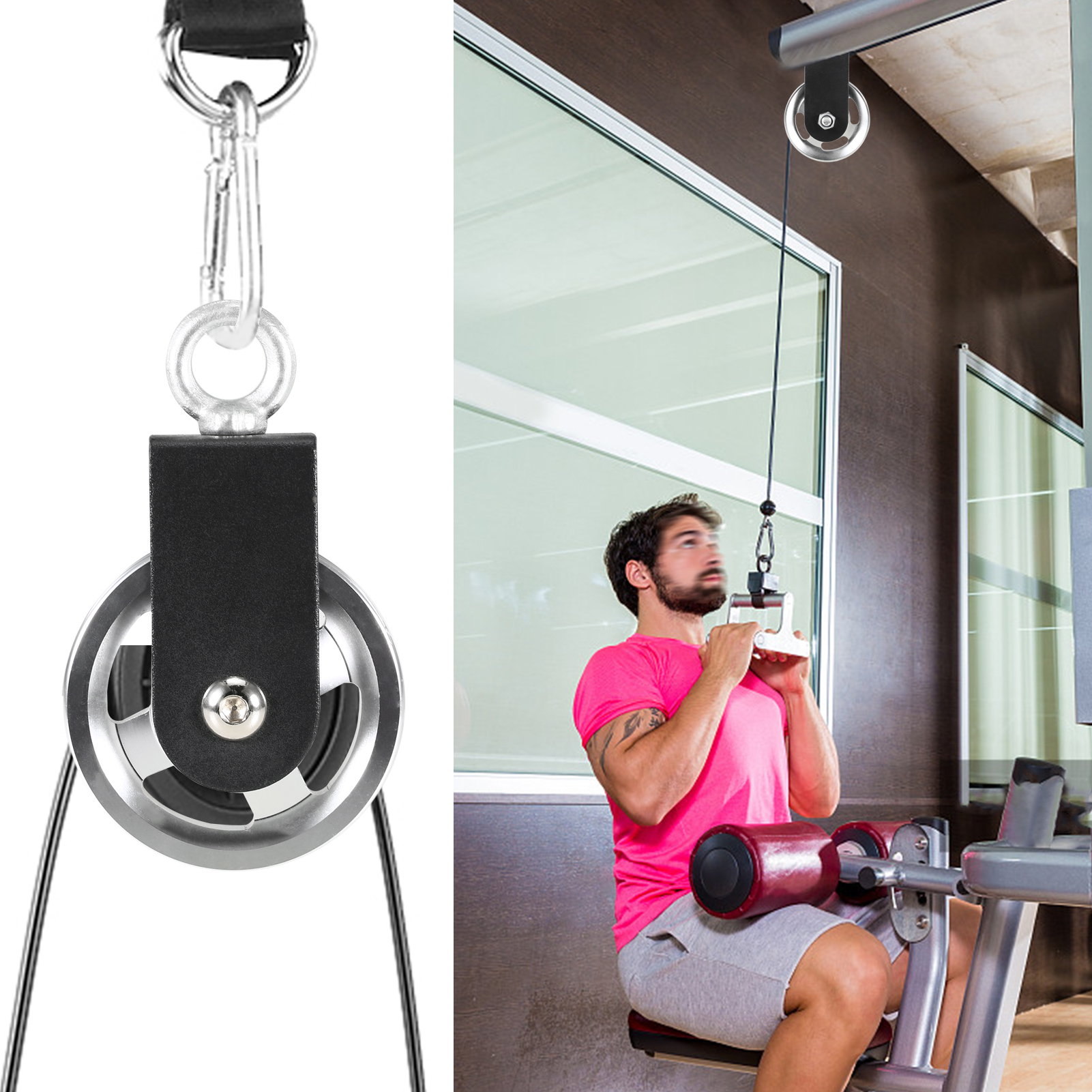 Ròng rọc có thể xoay 360 độ bằng hợp kim nhôm không ồn thích hợp cho thiết bị tập tạ tại nhà
