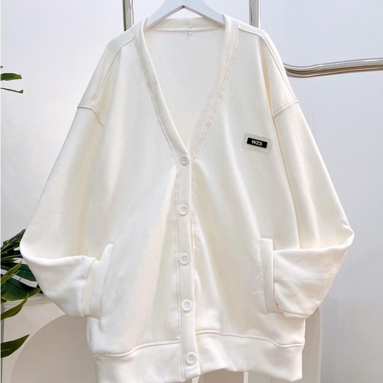 Khoác cardigan nỉ bông mềm mịn tag WZS (ảnh thật shop tự chụp), Áo Khoác Cardigan Cho Nữ Phong Cách Ulzzang Phù Hợp Đi Đà Lạt, Dạo Biển