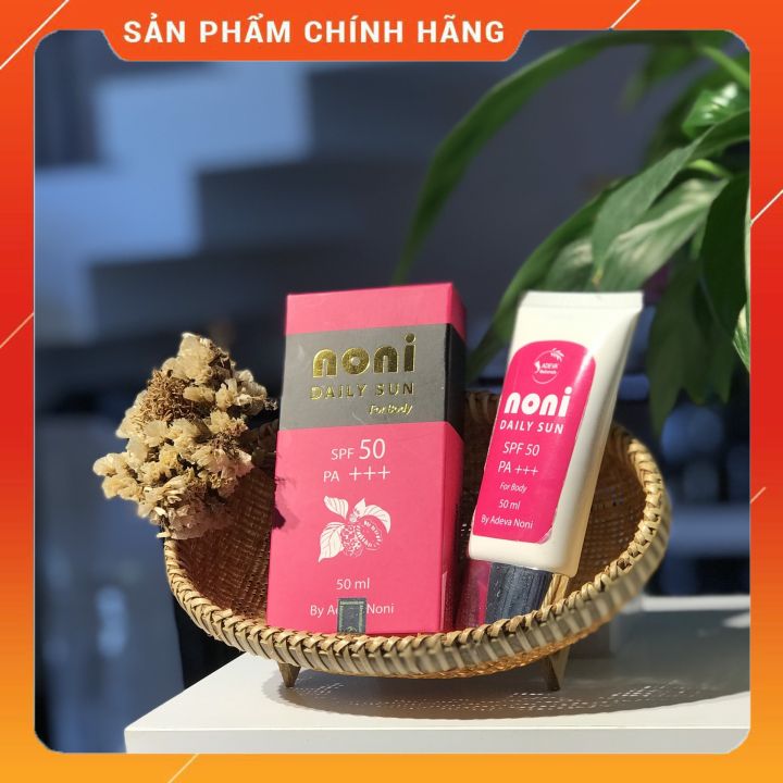 Noni Daily Sun - Kem chống nắng thế hệ mới SPF 50, PA +++ cho body 50 ml - Adeva Noni