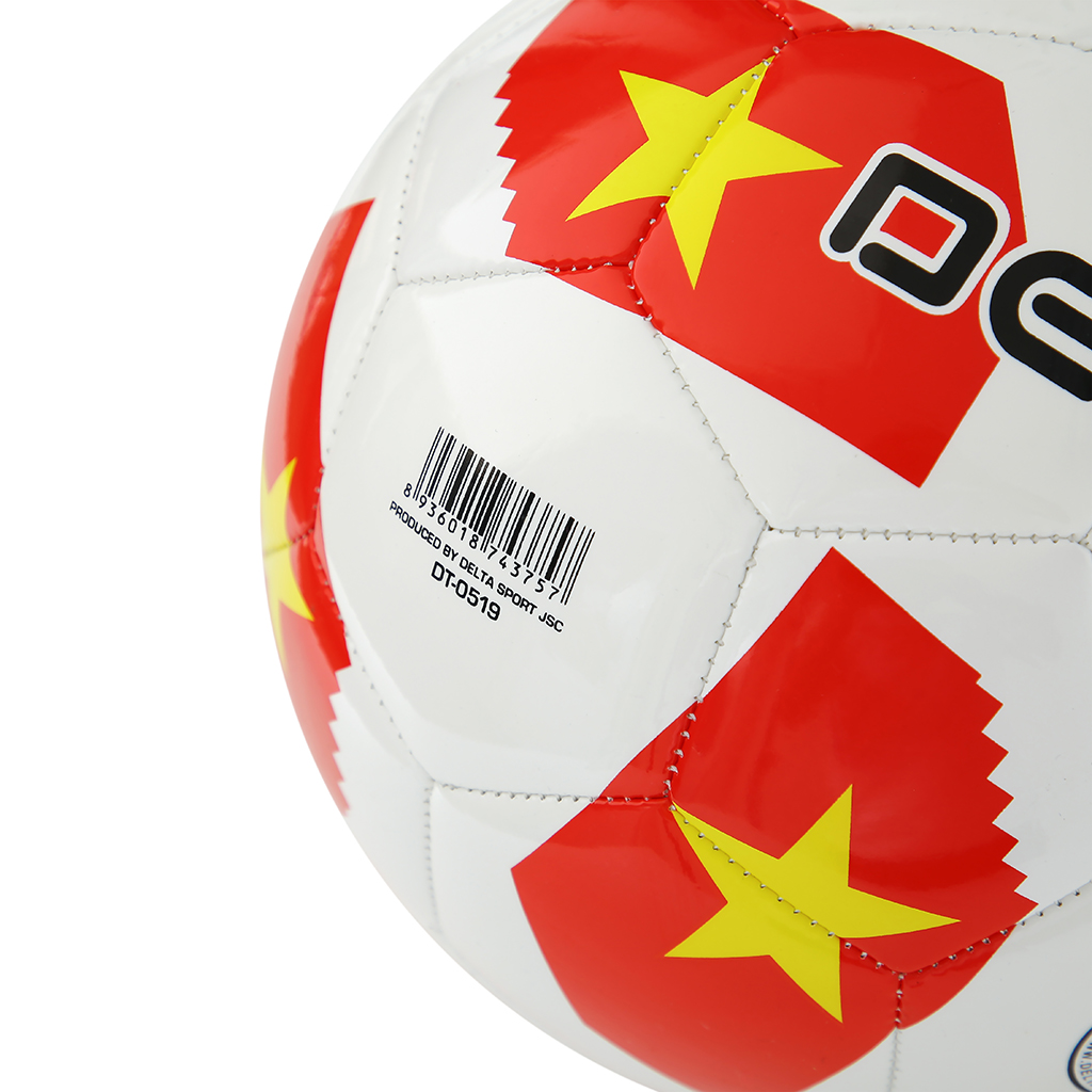 Bóng đá ngoài trời DELTA cờ Việt Nam chất liệu da TPU tổng hợp, chơi trên sân cỏ nhân tạo sử dụng cho nhiều độ tuổi khác nhau
