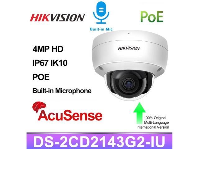 Camera IP bán cầu 4MP HIKVISION DS-2CD2143G2-IU,HÀNG CHÍNH HÃNG