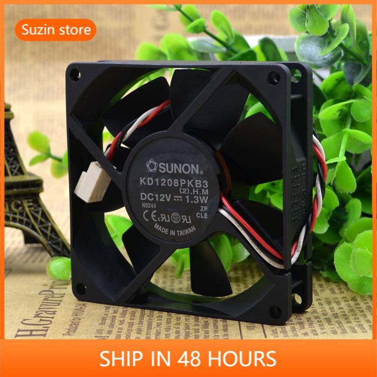 Original For SUNON KD1208PKB3 8020 8cm 12V 1.3W Chassis Silent Fan