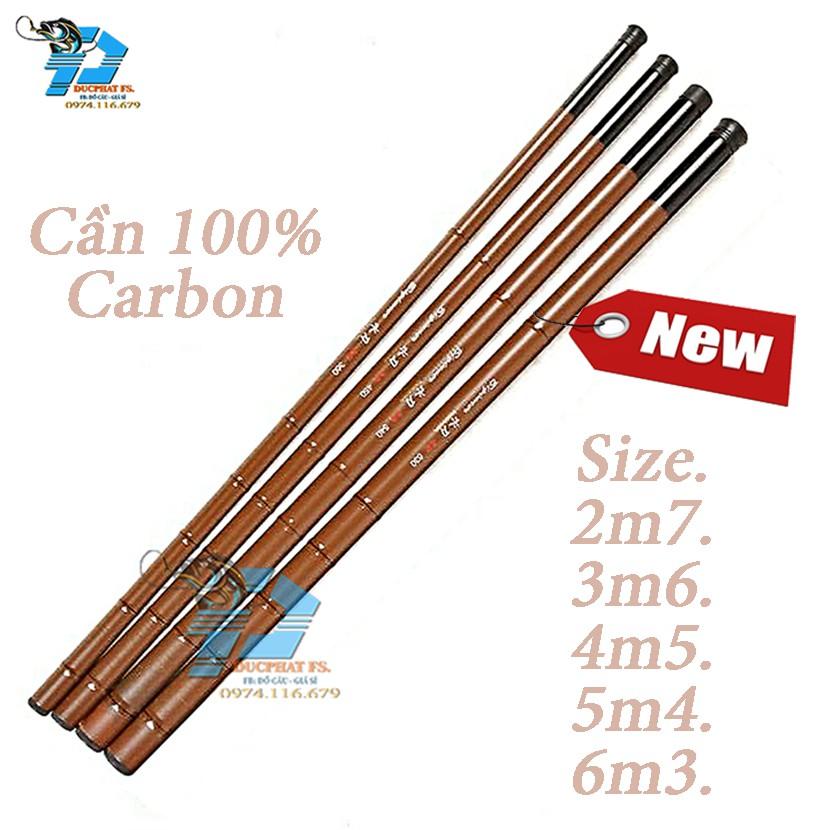 Cần Câu Tay 100% carbon Trúc Nâu tuyệt đẹp