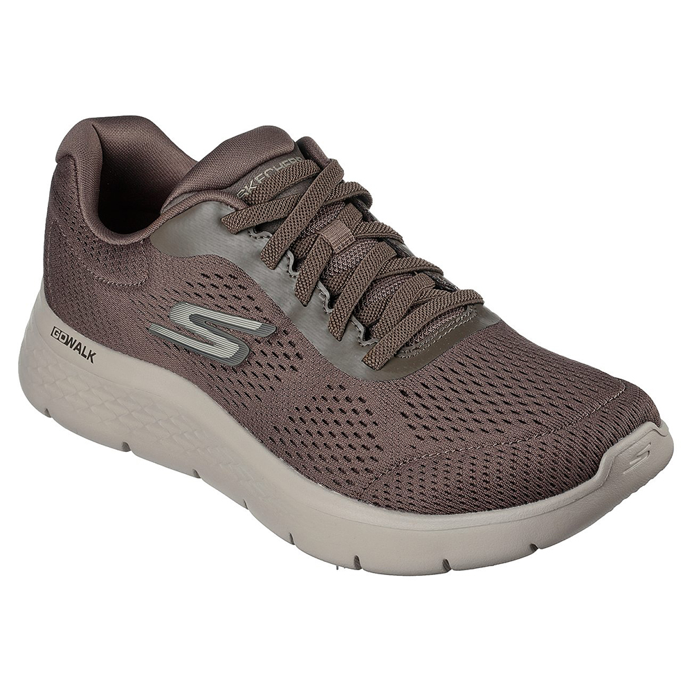 Skechers Nam Giày Thể Thao Đi Bộ Giặt Máy Được, Tập Gym, Đi Học, Đi Làm, Thường Ngày GOwalk Flex Remark Walking Air-Cooled Goga Mat Flex, Machine Washable, Ortholite, Ultra Go - 216486-KHK