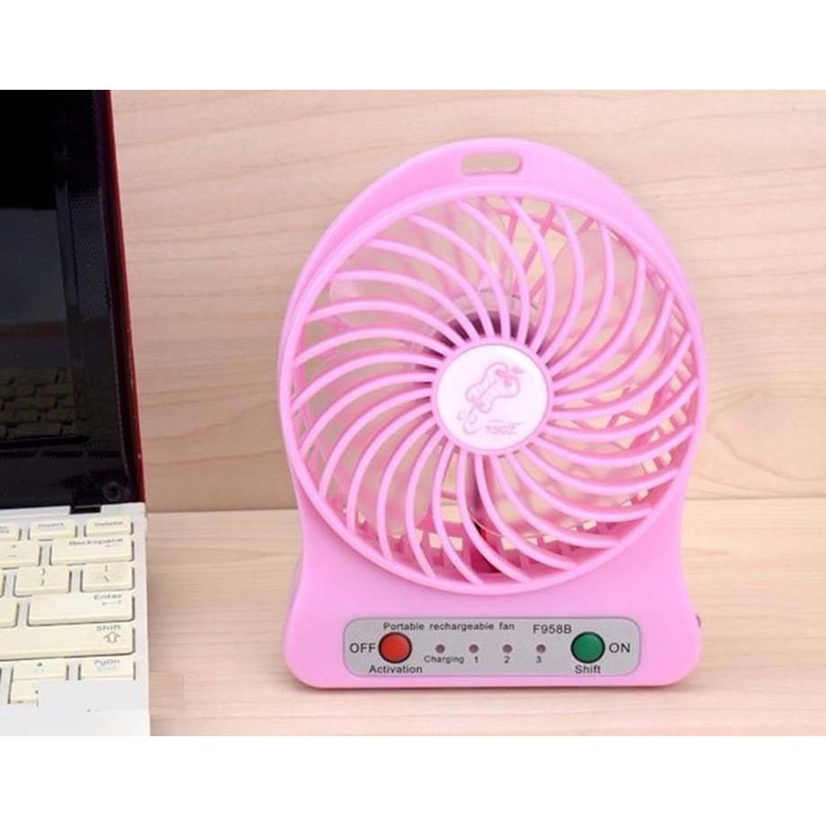 Quạt điều hòa Quạt mini fan xài pin sạc tích điện