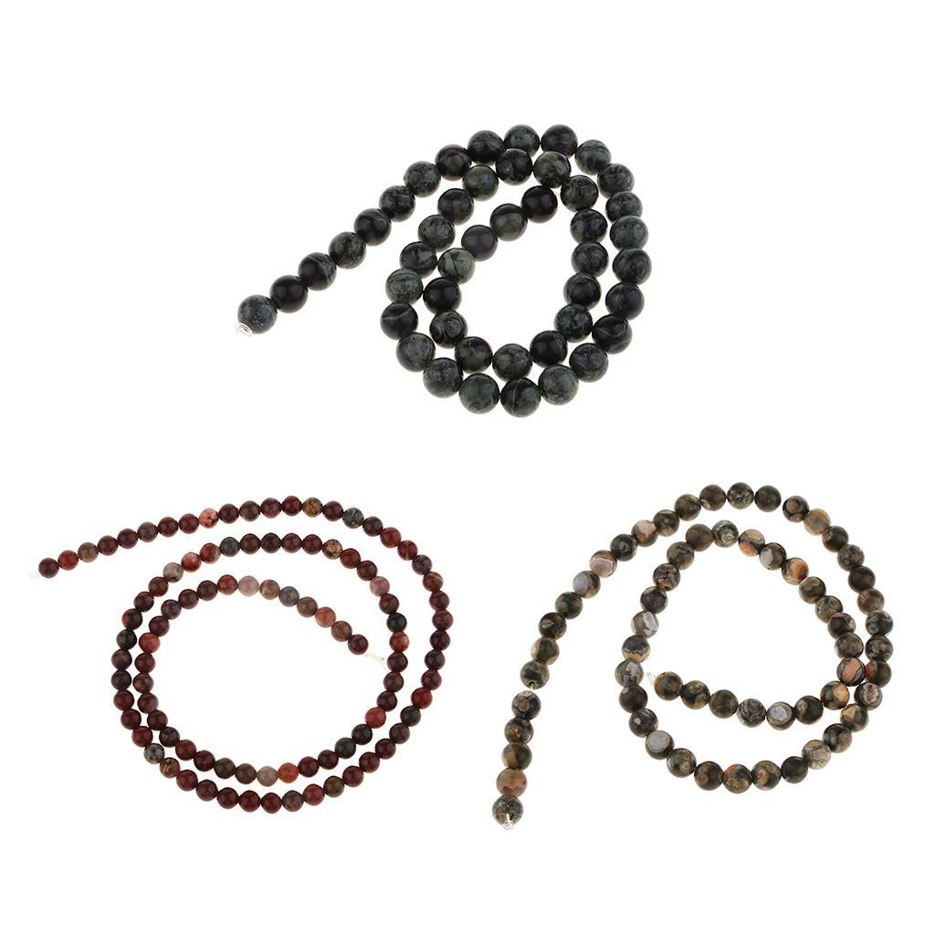 1 Strand of Natural Round for Polar Jade Loose Spacer Beads Gemstone Cabochon Jewelry Making Accessories Findings