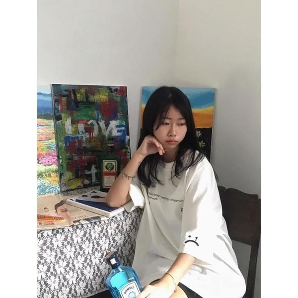 Áo thun unisex tay lỡ Sadboiz sad stagram đầy đủ tag cổ tag tay Hany shop