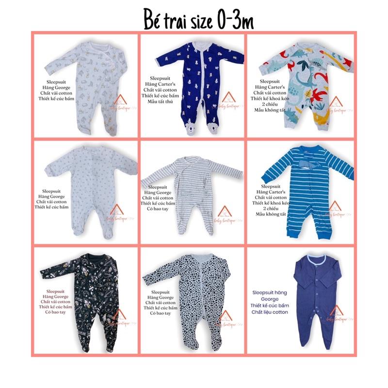 Body Sleep - Sleepsuit hàng xuất dư size 0-24M ( Chọn mẫu